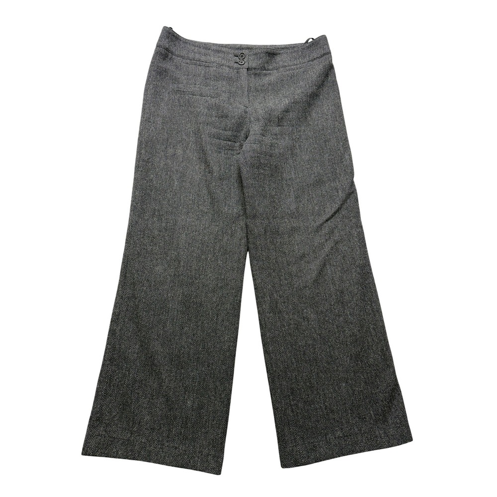Schneiders Tweed Dress Pants Womens 10 Gray‎ Cropped Herringbone Wool Lined
